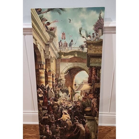 Tom duBois HOSANNA Jesus Christ Palm‎ Sunday Jerusalem Canvas Print LARGE